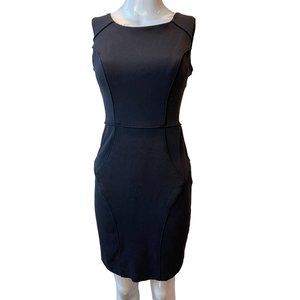 Candies Womens Fitted Bodycon Dress Back Zip Round Neck Sleeveless Black Size 1